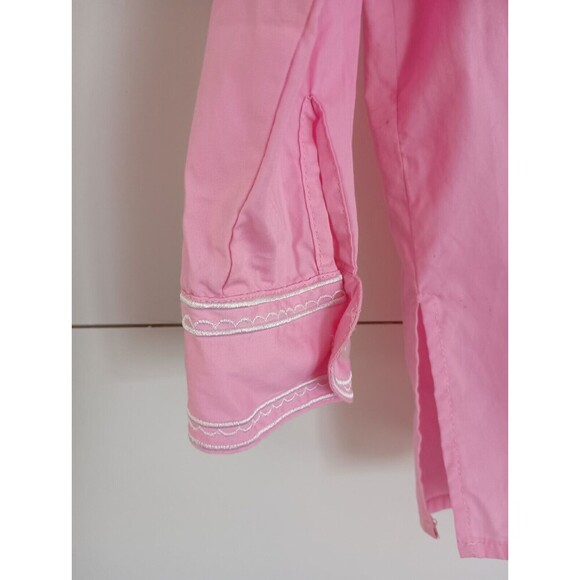 Vtg Bob Mackie Pink Embroidered Floral Western Blouse Shirt Size Medium - Picture 3 of 13